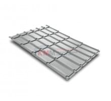 Металлочерепица Экоррей-0,45 RAL9006 Полиэстер