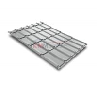 Металлочерепица Экоррей-0,5 RAL9006 Полиэстер