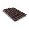 Металлочерепица классик плюс-0.5 RAL8017 Satin