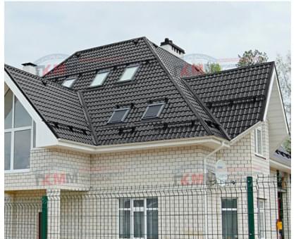 Металлочерепица модерн-0,45 RAL9004 Полиэстер
