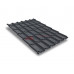 Металлочерепица классик плюс-0.5 RAL7024 Quarzit
