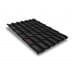 Металлочерепица модерн-0,5 RAL9005 Quarzit lite