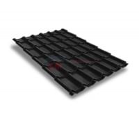 Металлочерепица модерн-0,5 RAL9005 Velur20 Металлочерепица модерн-0,5 RAL9005 Velur20