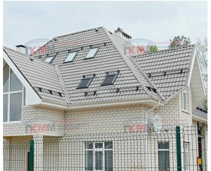 Металлочерепица модерн-0,45 RAL9006 Полиэстер