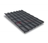 Металлочерепица классик плюс-0.45 RAL7024 Drap