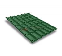 Металлочерепица модерн-0,5 RAL6002 Satin