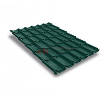 Металлочерепица модерн-0,5 RAL6005 Velur20