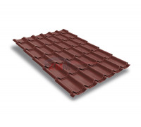 Металлочерепица классик плюс-0.5 RAL3009 Satin