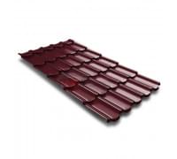 Металлочерепица квинта плюс c 3D резом 0,5 RAL3005 Satin