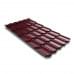Металлочерепица квинта плюс c 3D резом 0,5 RAL3005 Satin