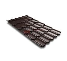 Металлочерепица квинта плюс c 3D резом 0,5 RAL8017 Quarzit