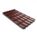 Металлочерепица квинта плюс c 3D резом 0,5 RAL3009 Velur20