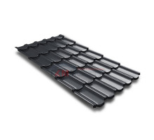 Металлочерепица квинта плюс c 3D резом 0,5 RAL7024 Quarzit lite