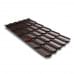 Металлочерепица квинта плюс c 3D резом 0,5 RAL8017 Satin