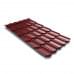 Металлочерепица квинта плюс c 3D резом 0,5 RAL3011 Satin