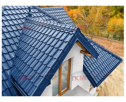 Металлочерепица квинта плюс c 3D резом 0,5 RAL5005 Satin