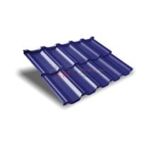 Металлочерепица модульная квинта Uno c 3D резом-0,45 RAL5002 Полиэстер