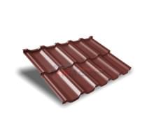 Металлочерепица модульная квинта Uno c 3D резом-0,5 RR29 GreenСoat Pural Matt