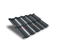 Металлочерепица модульная квинта Uno c 3D резом-0,5 RAL7016 Rooftop Matte
