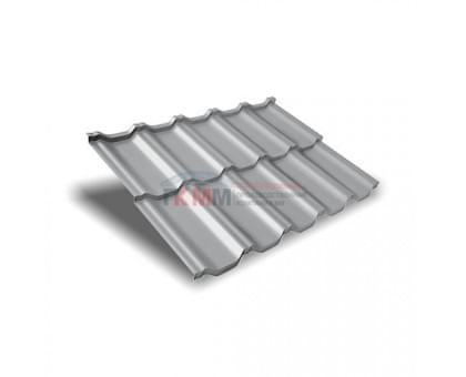 Металлочерепица модульная квинта Uno c 3D резом-0,5 RAL7004 Satin