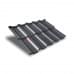 Металлочерепица модульная квинта Uno c 3D резом-0,5 RAL7024 Satin
