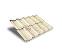 Металлочерепица модульная квинта Uno c 3D резом-0,5 RAL1015 Satin