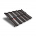 Металлочерепица модульная квинта Uno c 3D резом-0,5 RR32 GreenСoat Pural