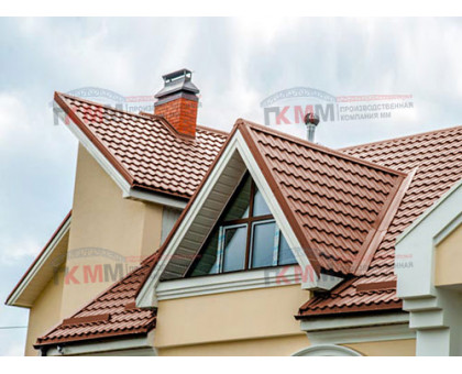 Металлочерепица Монтекристо-S-0,5 RAL8004 Viking E