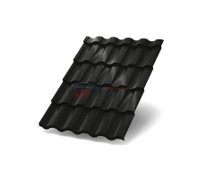 Металлочерепица Монтекристо-M-0,5 RAL9005 PURMAN