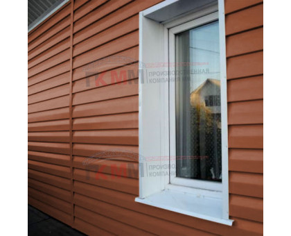 Металлосайдинг - Корабельная Доска 0,5 Velur20 RAL8004 терракота