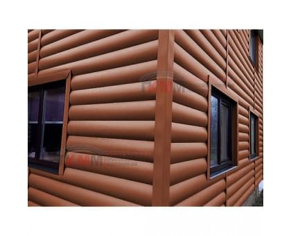 Металлосайдинг - Woodstock 0,45 Drap RAL8004 терракота