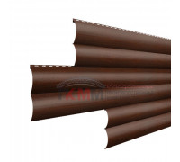 Металлосайдинг - Woodstock 0,45 Print Twincolor Choco гофрированный