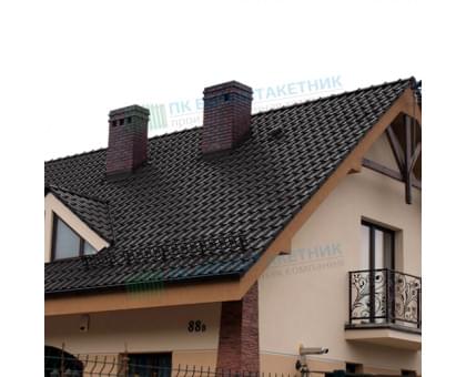 Боковая черепица левая Braas Рубин 9V антрацит