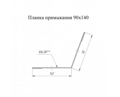 Планка примыкания 90х140 0,5 PurLite Мatt