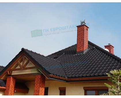 Коньковый керамический торцевой элемент Braas Рубин 9V антрацит