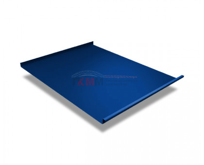 Фальц двойной стоячий 0,5 Satin с пленкой на замках RAL 5005 сигнальный синий Фальц двойной стоячий 0,5 Satin с пленкой на замках RAL 5005 сигнальный синий