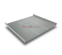 Фальц двойной стоячий Line 0,5 Satin с пленкой RAL 9006 Фальц двойной стоячий Line 0,5 Satin с пленкой RAL 9006