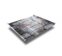 Фальц двойной стоячий Line 0,45 Print Twincolor с пленкой на замках Fine Stone Фальц двойной стоячий Line 0,45 Print Twincolor с пленкой на замках Fine Stone