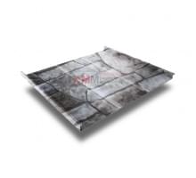 Фальц двойной стоячий Line 0,45 Print Twincolor с пленкой на замках Fine Stone
