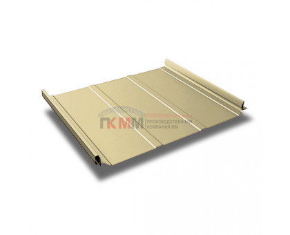 Кликфальц Line 0,45 PE с пленкой на замках RAL 1014 слоновая кость Кликфальц Line 0,45 PE с пленкой на замках RAL 1014 слоновая кость