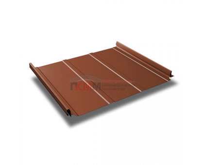 Кликфальц Line 0,5 Satin Мatt с пленкой на замках RAL 8004 терракота Кликфальц Line 0,5 Satin Мatt с пленкой на замках RAL 8004 терракота