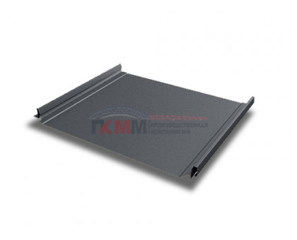 Кликфальц Pro 0,45 PE с пленкой на замках RAL 7024 мокрый асфальт Кликфальц Pro 0,45 PE с пленкой на замках RAL 7024 мокрый асфальт