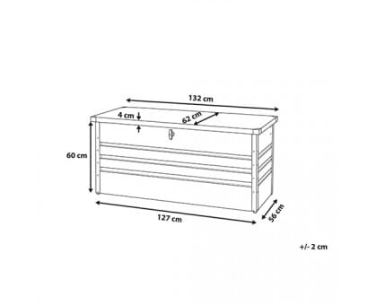 Ящик для хранения «Box metal» 1,32х0,61 м, толщина стали: 0,4 в пазах 0,6