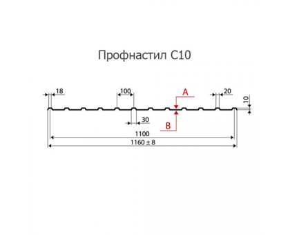 Профнастил нержавеющий С10 0.4 AISI 321