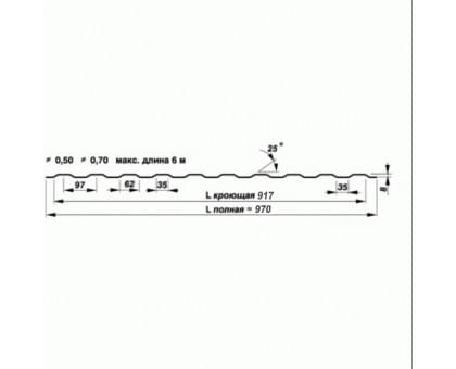 Перфорированный профилированный лист Т6-917-0,65 (Оцинк)