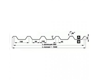 Перфорированный профилированный лист Т45-980-0,95 Полиэстер-М