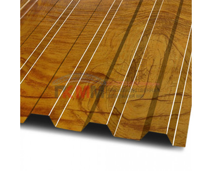 Профлист МП20-1100-0.5 ЗолотойДуб ECOSTEEL_T Профлист МП20-1100-0.5 ЗолотойДуб ECOSTEEL_T
