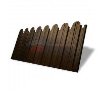 Профнастил фигурный С10 - 0,45 Окрас - Б, Print Elite с пленкой Antique Wood