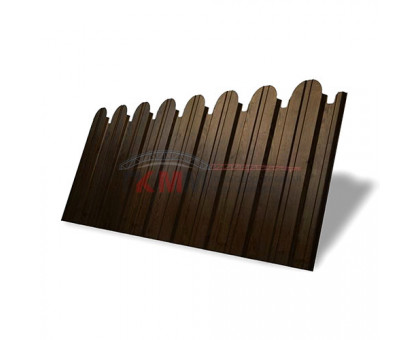 Профнастил фигурный С10 - 0,45 Окрас - Б, Print Elite Antique Wood
