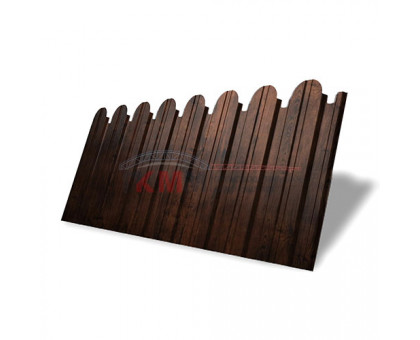 Профнастил фигурный С10 - 0,45 Окрас - А, Print Elite с пленкой Cherry Wood
